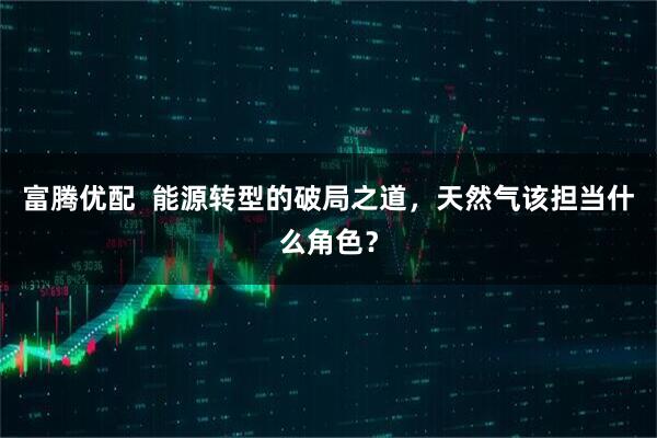 富腾优配  能源转型的破局之道，天然气该担当什么角色？